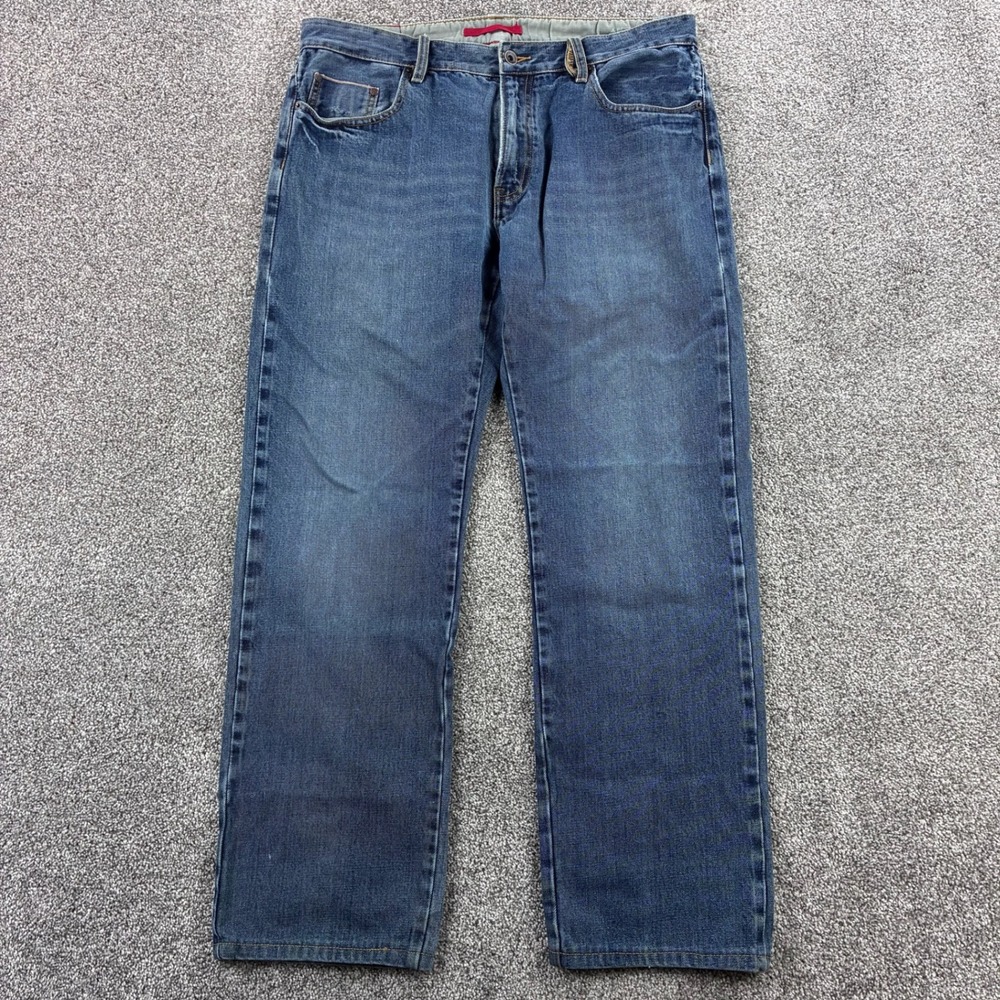 Victorinox Geneva Jeans Mens 36x36 Classic‎ Fit Blue Denim Swiss Army Light Wash